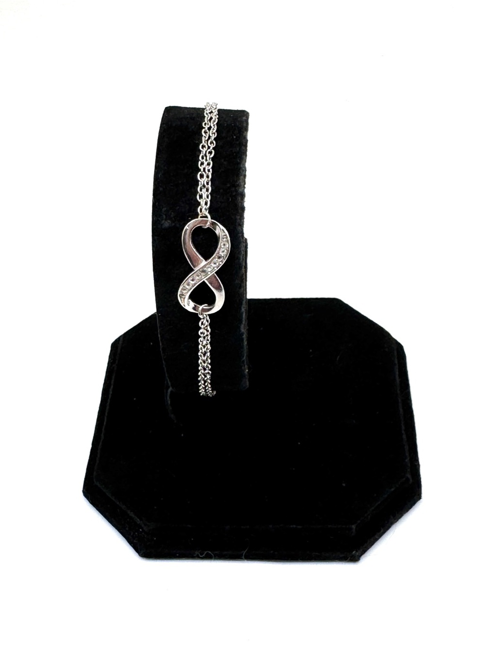 Sterling Silver CZ Infinity Bracelet